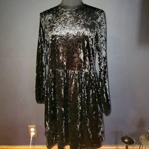 Reclaimed Vintage Black Velvet Dress